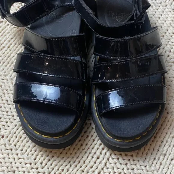 Doc Martens Black Blair Hydro Gladiator Sandals Size 8 - Picture 7 of 9